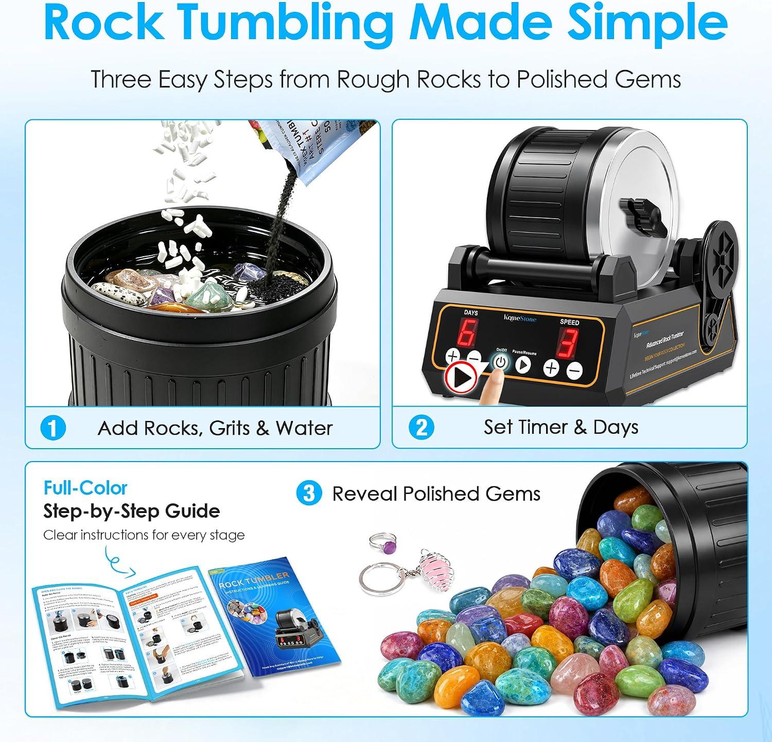 Best Rock Tumbler – K1 Kit for Beginners, Hobbyists & Adults Review